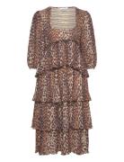 Pleated Georgette Brown Ganni