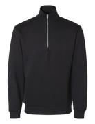 Slhemanuel Soft Zip High Neck Sweat Noos Black Selected Homme