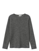 Nkmwang Wool Rib Ls Top Grey Name It