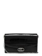 Embossed Leather Medium Adair Crossbody Black Lauren Ralph Lauren