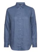 Tissue Linen-Shirt Blue Lauren Ralph Lauren