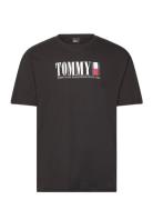 Tjm Reg Tommy Dna Flag Tee Ext Black Tommy Jeans