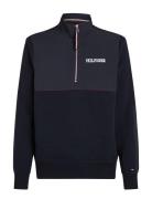 Monotype Mix Media Half Zip Blue Tommy Hilfiger