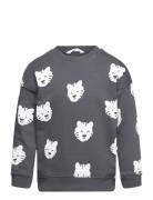 Tiger-Print Sweatshirt Grey Mango