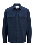 Jprraymond Melange Solid Ls Overshirt Sn Blue Jack & J S