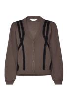 Objulla Knit L/S Re Cardigan 134 Brown Object