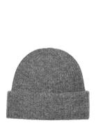 Slfmaline Lano Knit Beanie Noos Grey Selected Femme