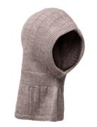 Rib Knitted Balaclava In Merino Wool Grey Copenhagen Colors