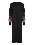 Olmbrooke L/S Long Flower Dress Jrs Black Only Maternity