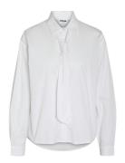 Nmfreja L/S Tie Shirt Wvn Fwd White NOISY MAY