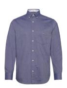 O1. Heather Oxford Check Reg Bd Blue GANT