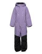 Penguin Snowsuit Kids Love 104 Purple ISBJÖRN Of Sweden