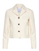 Jacket With Lapels And Metal Buttons Cream Mango