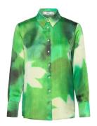 Satin Print Shirt Green Mango