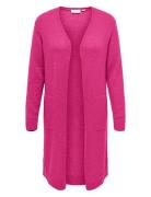 Carannie Life Ls Long Open Cardigan Knt Pink ONLY Carmakoma