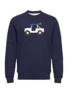 Regular Fit Crewneck Sweatshirt With Application Blue Revolution