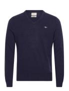 Extrafine Lambswool V-Neck Navy GANT