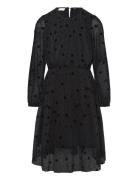 Dress Ls W. Flock Black Minymo