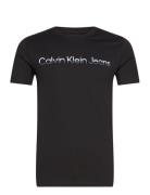 Mixed Institutional Logo Tee Black Calvin Klein Jeans