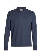 Liquid Touch Welt Zip Ls Polo Navy Calvin Klein