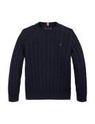 Essential Reg Cable Sweater Navy Tommy Hilfiger