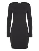 Sculpted Milano Ls Mini Dress Black Calvin Klein Jeans