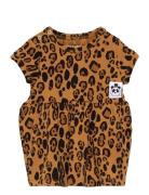 Basic Leopard Ss Dress Patterned Mini Rodini