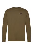 Viggo Badge Long Sleeve - Regenerat Khaki Knowledge Cotton Apparel