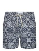 Stan Aop Swim Shorts 2.0 Navy Les Deux