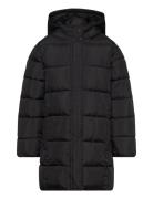 Hood Quilted Coat Black Mango