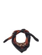 Pcninna Small Silk Scarf Fp Brown Pieces