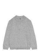 Zip Neck Jumper Grey Mango