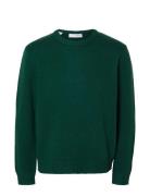 Slhcody Ls Knit Relaxed Crew Neck Noos Green Selected Homme