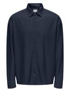 Onskari Plizze Ls Rlx Overshirt Navy ONLY & SONS