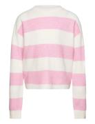 Kogfranca Short L/S Stripe Knt Noos Pink Kids Only