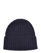 Wells Fleck Rib Beanie Navy Les Deux