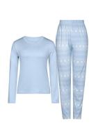 Bianca Pyjama Top & Panty Blue Dorina