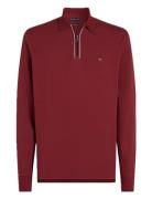 Ls Zip Rwb Detail Reg Polo Burgundy Tommy Hilfiger