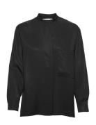 Airy Shirt Black Lyocell Black A Part Of The Art