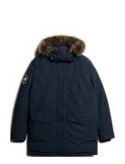 Everest Faux Fur Parka Jacket Navy Superdry