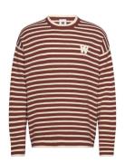 Wwtya Striped Over D Jumper Brown Double A By Wood Wood