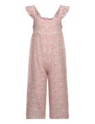 Jumpsuit Frill Detail And Smoc Pink Lindex