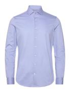 Twill Performance Knit Slim Shirt Blue Michael Kors