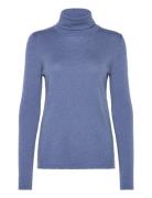 Rmwsofia Wool Ls Roll-Neck Knit Blue RM By Rosemunde