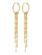 Connect Recycled Earrings Gold Pilgrim