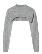 Nlflodet Ls Knit Shrug Grey LMTD