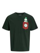 Jjxmas Pocket Tee Ss Crew Neck Jnr Green Jack & J S