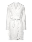 Robe Short Fleece Embossed White Hunkemöller