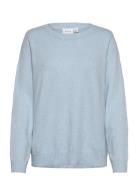 Viril O-Neck L/S Knit Top - Noos Blue Vila