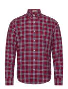 Reg Ut Archive Oxford Check Shirt Burgundy GANT